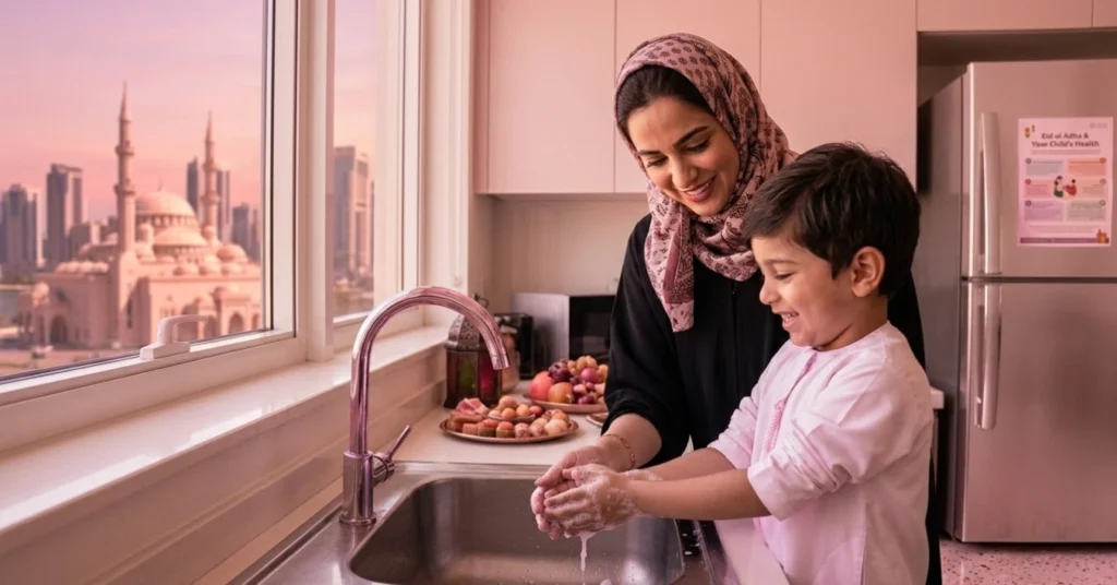 Child Health During Eid in Sharjah: Food Safety, Heat and Sleep Guide 1 Child Health During Eid in Sharjah: Food Safety, Heat and Sleep Guide Prenatal Care, Blog